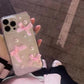 Transparent Three-dimensional Pearl Bow Phone Case Phone Case